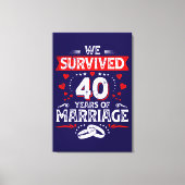 Toile Joyeux 40e anniversaire de mariage aux couples (Recto)