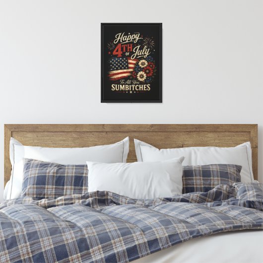 Toile Joyeux 4 juillet (Insitu(Chambre))