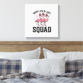 Toile Joyeux 4 juillet Flamingo Squad Vector Design_1 (Insitu(Chambre))