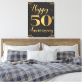 Toile Joyeux 50e anniversaire Jublilee Mariage d'or (Insitu(Chambre))