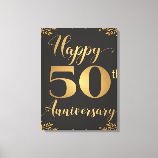 Toile Joyeux 50e anniversaire Jublilee Mariage d'or (Recto)