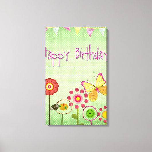 Toile Joyeux anniversaire (Recto)