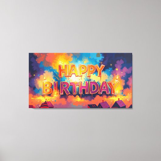 Toile Joyeux anniversaire (Recto)
