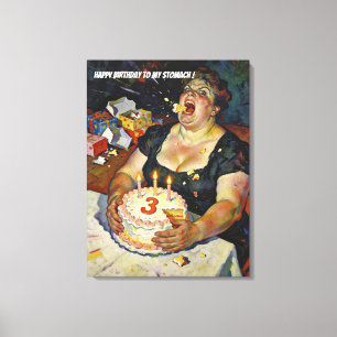 Toile Joyeux Anniversaire à Mon Ventre – Un Portrait de