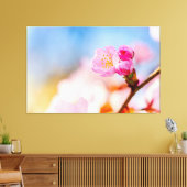 Toile Joyeux Anniversaire aux Fleurs de Cerisier Sakura (Insitu(Salon))