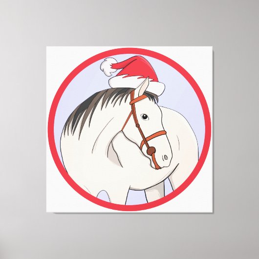 Toile Joyeux Cheval de Noël (Recto)
