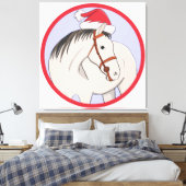 Toile Joyeux Cheval de Noël (Insitu(Chambre))