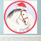 Toile Joyeux Cheval de Noël (Insitu (Plancher de Bois))