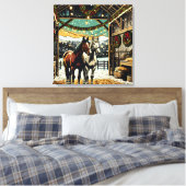 Toile Joyeux Chevaux de Cartoon de Noël (Insitu(Chambre))