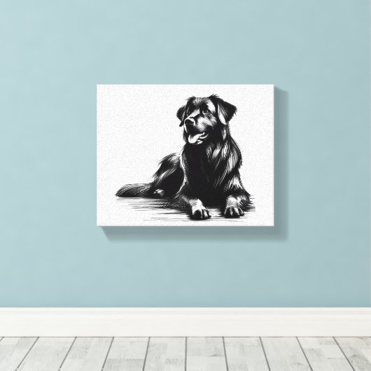Toile Joyeux chien de visage (Insitu (Plancher de Bois))