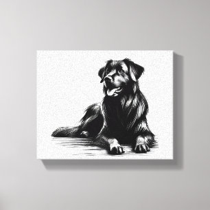 Toile Joyeux chien de visage