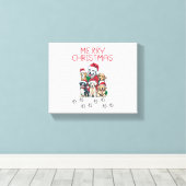 Toile Joyeux chiens de Noël (Insitu (Plancher de Bois))