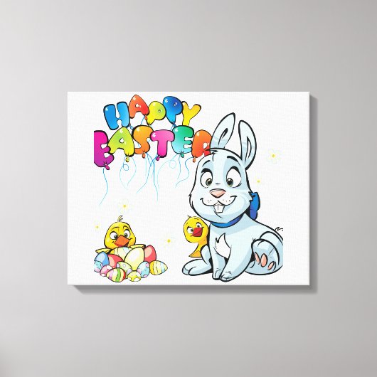 Toile Joyeux dessin de Pâques (Recto)