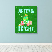 Toile Joyeux et brillant sapin de Noël (Insitu (Plancher de Bois))