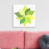 Toile Joyeux Feuilles luxuriants. (Insitu(Salon))