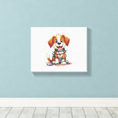 Toile Joyeux feux Beagles (Insitu (Plancher de Bois))