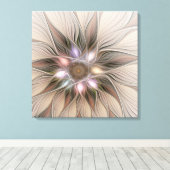 Toile Joyeux Fleur Abstrait Flore Fractal Art Triptyque (Insitu (Plancher de Bois))