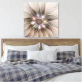 Toile Joyeux Fleur Abstrait Flore Fractal Art Triptyque (Insitu(Chambre))