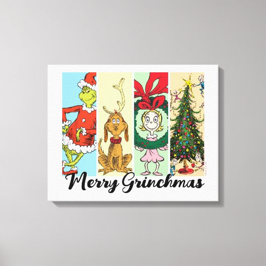 Toile Joyeux Grinchmas Collage de vacances (Recto)