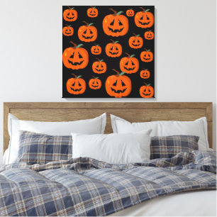 Toile Joyeux Halloween Citrouille Illustrative Art