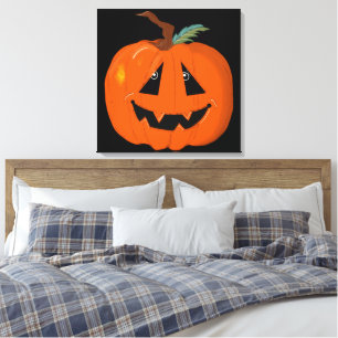 Toile Joyeux Halloween Citrouille Illustrative Art