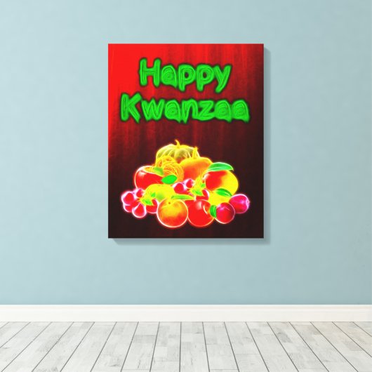Toile Joyeux Kwanzaa premiers fruits (Insitu (Plancher de Bois))