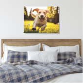 Toile Joyeux Labrador Puppy Running (Insitu(Chambre))
