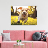 Toile Joyeux Labrador Puppy Running (Insitu(Salon))