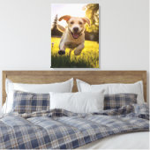Toile Joyeux Labrador Puppy Running (Insitu(Chambre))
