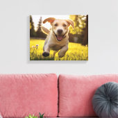 Toile Joyeux Labrador Puppy Running (Insitu(Salon))
