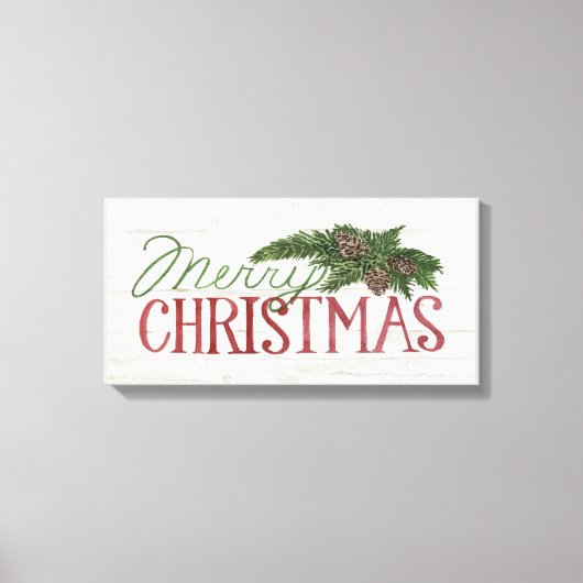 Toile Joyeux Noël | Bois blanc (Recto)