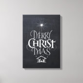 Toile Joyeux Noël chrétien Jésus Dieu Noir Chalk (Recto)