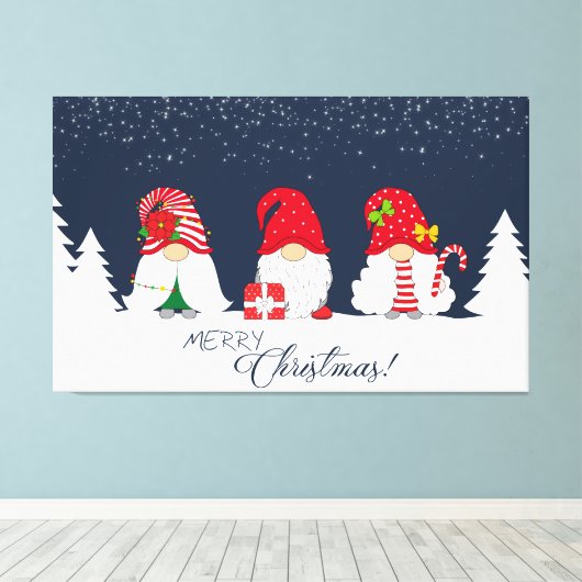 Toile Joyeux Noël Gnomes (Insitu (Plancher de Bois))