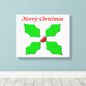 Toile Joyeux Noël Holly Custom Canvas Imprimer (Insitu (Plancher de Bois))