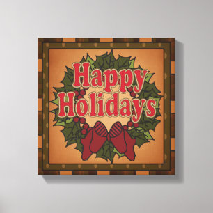 Toile Joyeux Noël Wreath Canvas