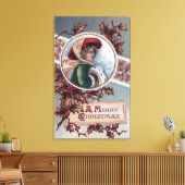 Toile Joyeux NoëlEnfant en vêtements d'hiver (Insitu(Salon))