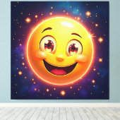 Toile Joyeux oeil cosmique Emoji (Insitu (Plancher de Bois))