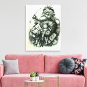 Toile Joyeux Père Noël (Insitu(Salon))