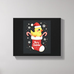 Toile Joyeux poulet de Noël