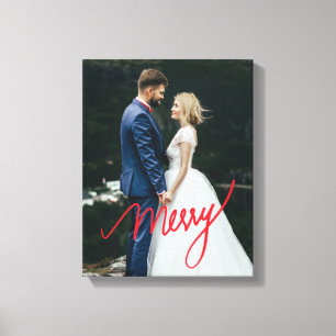 Toile Joyeux Première photo de Mariage de Noël nouvell