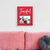 Toile Joyeux Script | Rouge (Insitu(Salon))