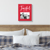 Toile Joyeux Script | Rouge (Insitu(Chambre))