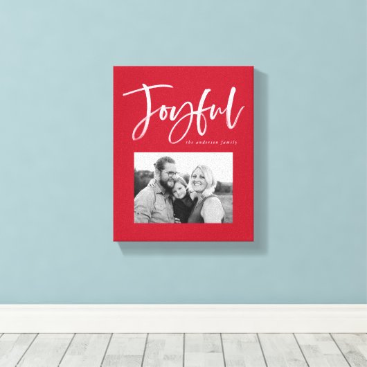 Toile Joyeux Script | Rouge (Insitu (Plancher de Bois))