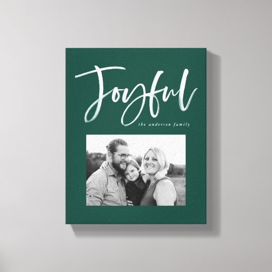 Toile Joyeux Script | Vert (Recto)
