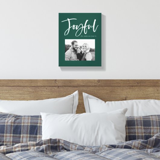 Toile Joyeux Script | Vert (Insitu(Chambre))