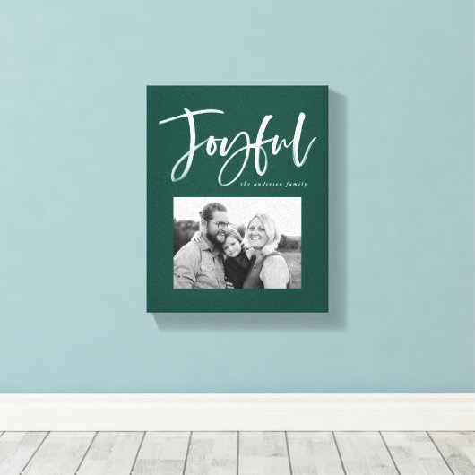 Toile Joyeux Script | Vert (Insitu (Plancher de Bois))