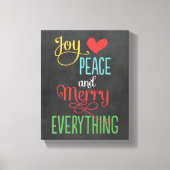 Toile Joyeux Tout Noir Chalkboard Coloré Vacances (Recto)