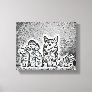Toile Joyeux travail pour animaux de compagnie
