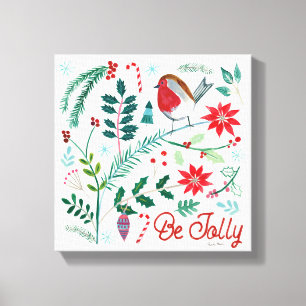 Toile Joyeux Vacances - Be Jolly