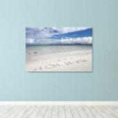 Toile Joyeux Vacances Écrit Sur Eilogarry Beach (Insitu (Plancher de Bois))